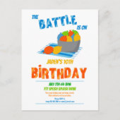 Waterballon Zwembad Feestje Kinderen Zomer Verjaar Briefkaart (Voorkant)