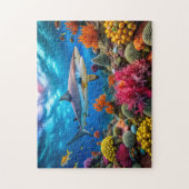 Waterbeeld van een haai legpuzzel (Verticaal)