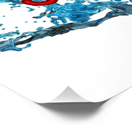 Waterbehoud Glanzend Poster (Hoek)