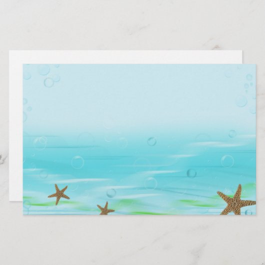 Waterbellen Briefpapier (Voorkant / Achterkant)