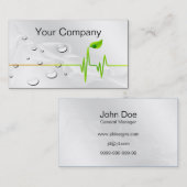 Waterbellen groene visitekaartjes (Voorkant / Achterkant)