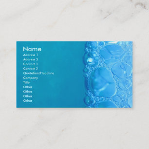 Waterbellen Visitekaartje