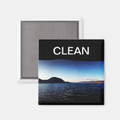 Waterbergen Schone Vaatwasser Magneet (Voorkant / Achterkant)