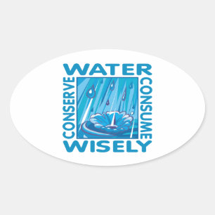 Waterbescherming Ovale Sticker