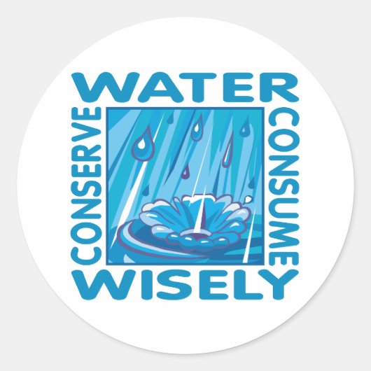 Waterbescherming Ronde Sticker (Voorkant)