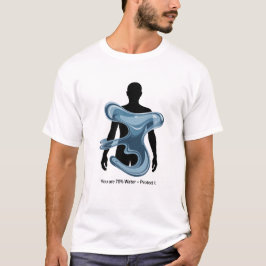 Waterbesparings Eco Bewust Ontwerp T-shirt