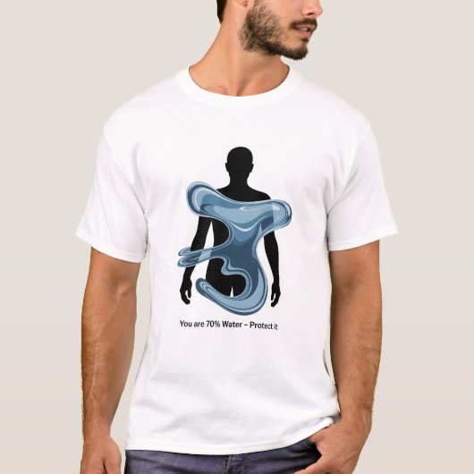 Waterbesparings Eco Bewust Ontwerp T-shirt (Voorkant)