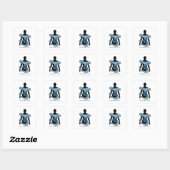 Waterbesparings Eco Bewustzijnsontwerp Vierkante Sticker (Vel)