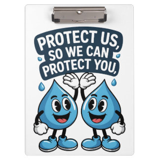 Waterbesparingsclipboard Bescherm Ons Klembord