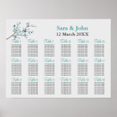 waterbessen winterbruiloft Zitkaart Poster (Voorkant)