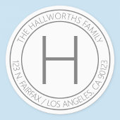 Waterbestendig Modern Grey & White Return Address Labels