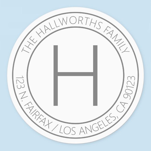 Waterbestendig Modern Grey & White Return Address Labels