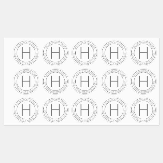 Waterbestendig Modern Grey & White Return Address Labels (Vel)