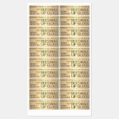 Waterbestendige bijenwas Lip Glanslabel met gouden Labels (Vel)
