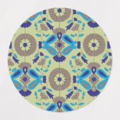 Waterbestendige Labels | Kleine Cirkel – Bloemmoti (Design 1)
