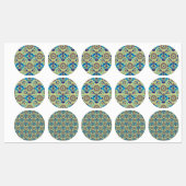 Waterbestendige Labels | Kleine Cirkel – Bloemmoti (Vel)