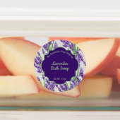 Waterbestendige lavendebloemen Cosmetisch label (Aangebracht)