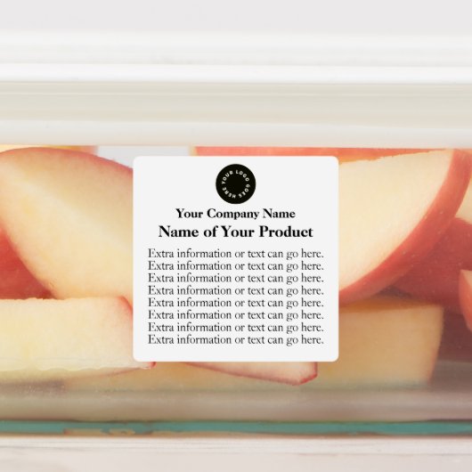 Waterbestendige zeep of Cosmetisch label w Logo - (Aangebracht)