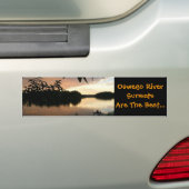 waterbladeren en vissers, Oswego River Sunset... Bumpersticker (Op auto)