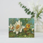 , waterbloem, vrouw verjaardag briefkaart (Staand voorkant)