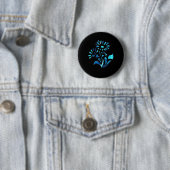 Waterbloemen twee Sticker Ronde Button 5,7 Cm (In situ)