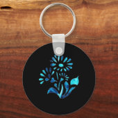 Waterbloemen twee Sticker Sleutelhanger (Voorkant)