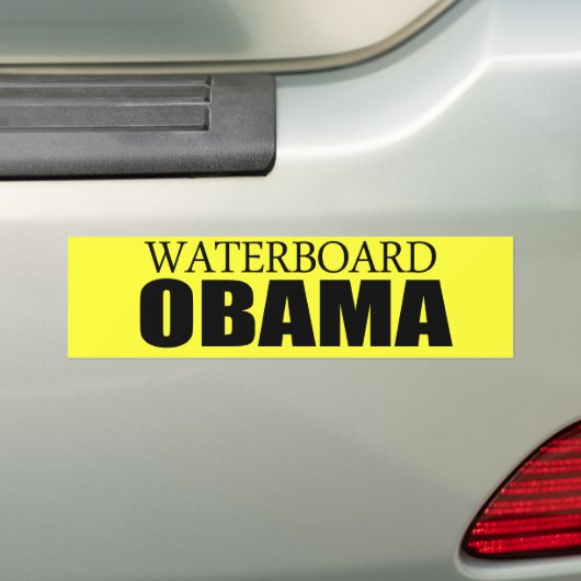 Waterboard Obama Bumpersticker (Op auto)