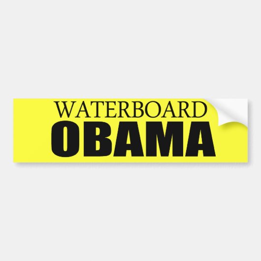 Waterboard Obama Bumpersticker (Voorkant)