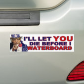 Waterboard of Die Bumpersticker (Op auto)