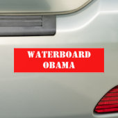 WATERBOARDOBAMA BUMPERSTICKER (Op auto)