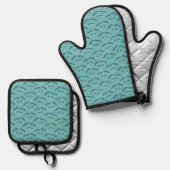 Waterbogen Ovenwant & Pannenlap Set (Voorkant / Achterkant)