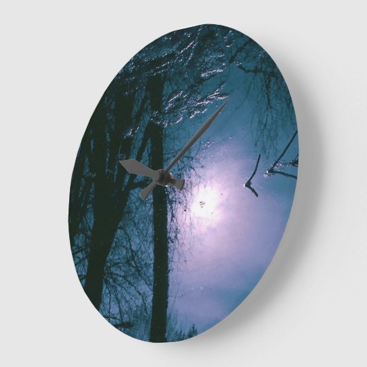 Waterbomen Ronde (grote) wandklok (Hoek)