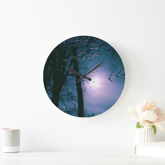 Waterbomen Ronde (grote) wandklok (Huis)