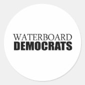Waterborddemocraten Ronde Sticker (Voorkant)