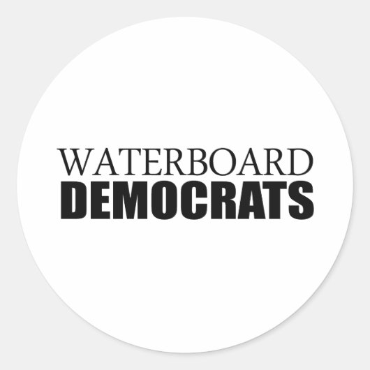 Waterborddemocraten Ronde Sticker (Voorkant)