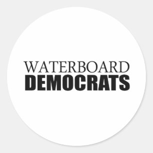 Waterborddemocraten Ronde Sticker