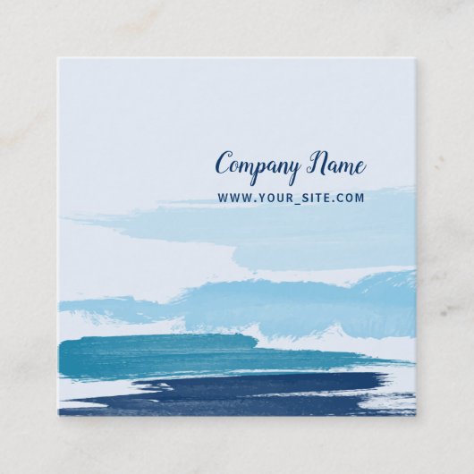 Waterborstels Vierkante Visitekaartje (Voorkant)