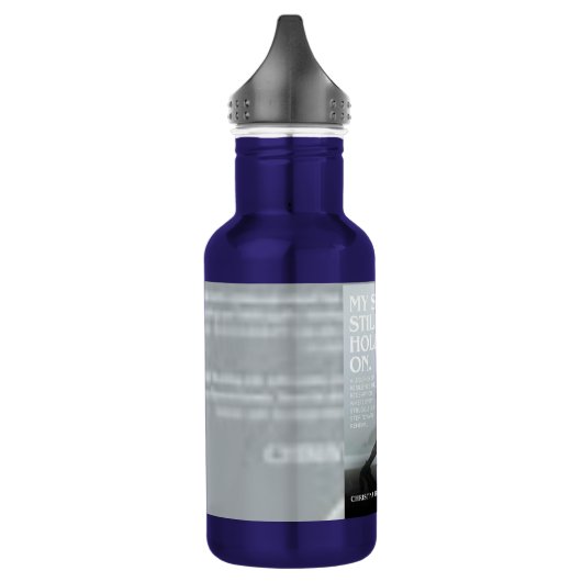 Waterbottle Holding on Waterfles (Links)