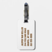 Waterboy Soccer Bagagelabel (Achterkant verticaal)