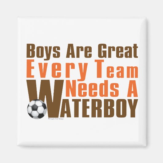 Waterboy Soccer Magneet (Voorkant)