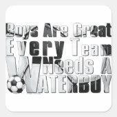 Waterboy Soccer Vierkante Sticker (Voorkant)