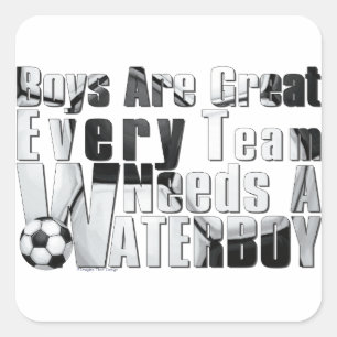 Waterboy Soccer Vierkante Sticker