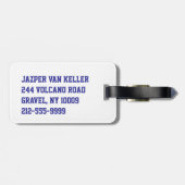 Waterboy Volleyball in Blue en Yellow Bagagelabel (Achterkant horizontaal)