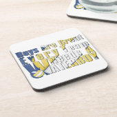 Waterboy Volleyball in Blue en Yellow Bier Onderzetter (Linkerzijde)