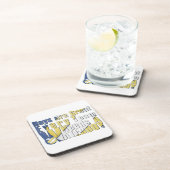 Waterboy Volleyball in Blue en Yellow Bier Onderzetter (Rechterzijde)