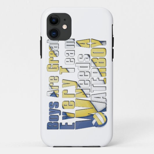 Waterboy Volleyball in Blue en Yellow Case-Mate iPhone Case (Achterkant)