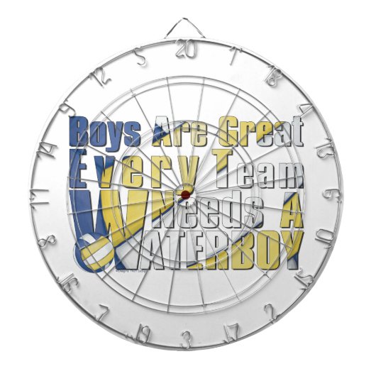 Waterboy Volleyball in Blue en Yellow Dartbord (Voorkant)