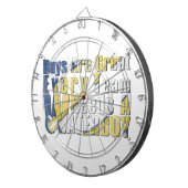 Waterboy Volleyball in Blue en Yellow Dartbord (Voorkant Rechts)