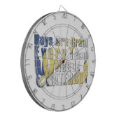 Waterboy Volleyball in Blue en Yellow Dartbord (Voorkant Links)