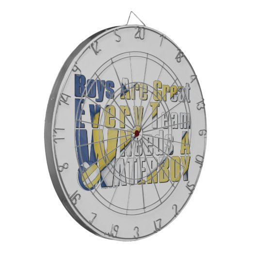 Waterboy Volleyball in Blue en Yellow Dartbord (Voorkant Links)